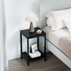 SAYGOER Black End Tables 13.3''D Small Side Table with Storage