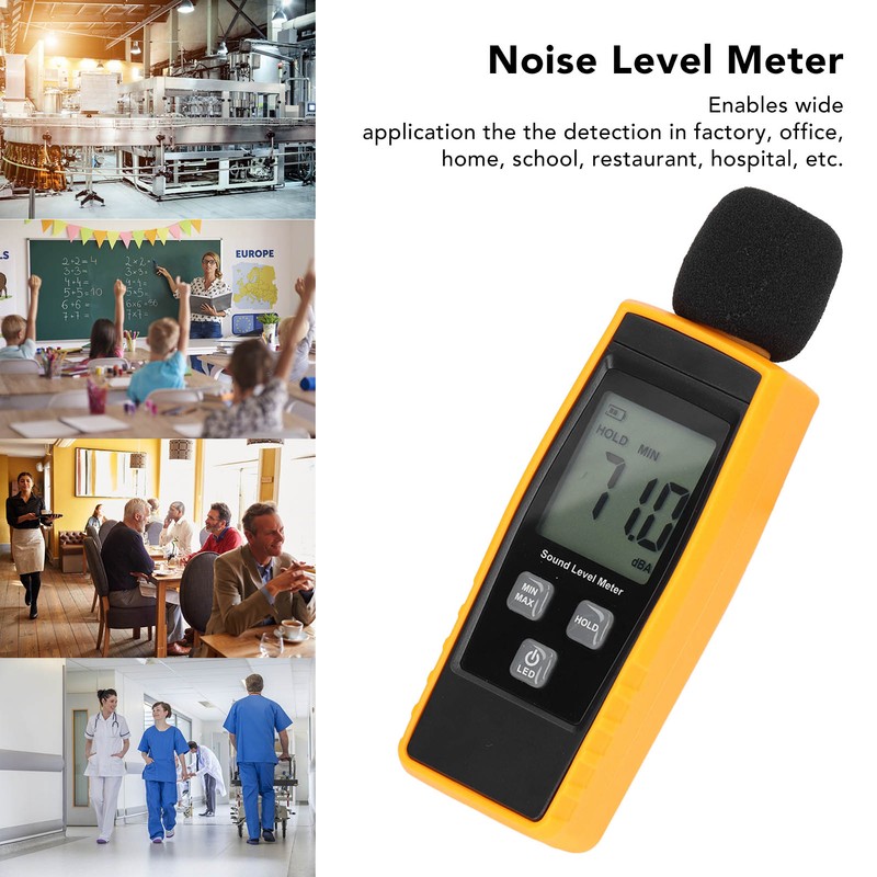 Sound Level Meter Digital Display Noise Detector Decibel Tester Tool