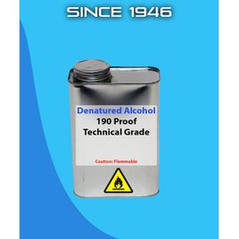 Denatured Alcohol 190 Proof - Gallon - Technical Grade - Solvent (4 Quarts)