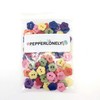 Pepperlonely 98PC Botones de resina de flores con 2 agujeros,