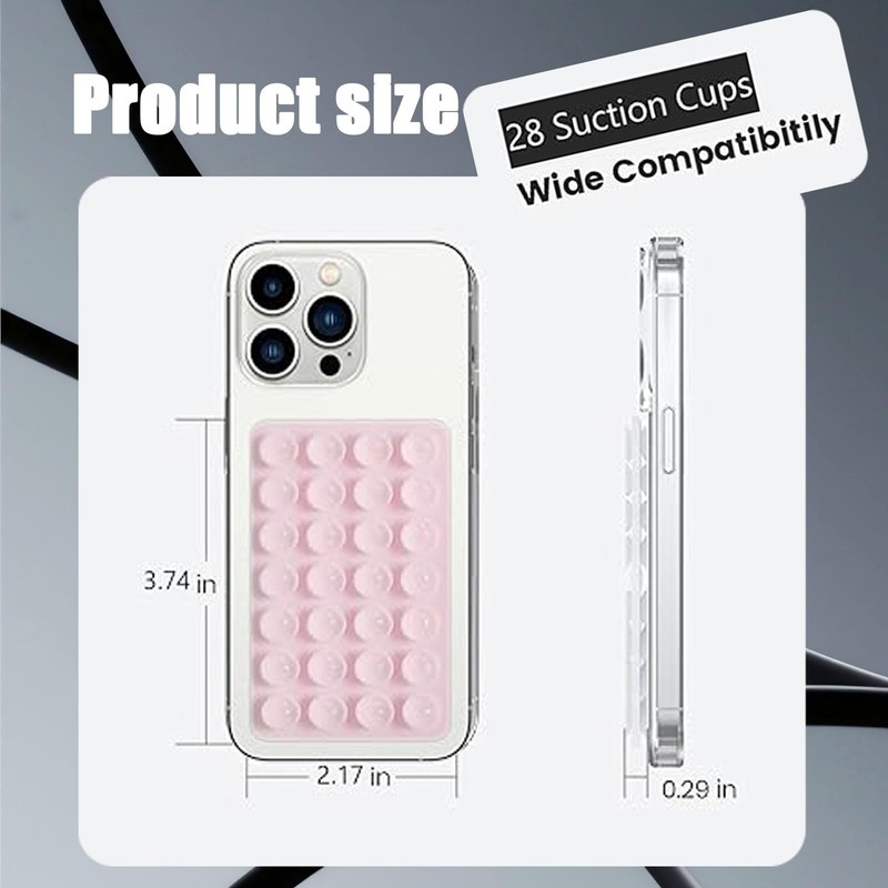 [3-Pack] Ultra-Strong Suction Phone Mount - Non-Slip Silicone Pads for
