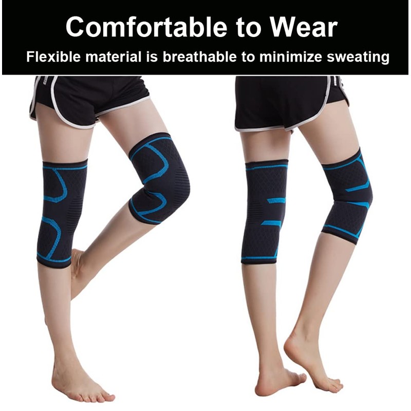 Knee Braces for Knee Pain, 2 Pack Knee Pads Knee