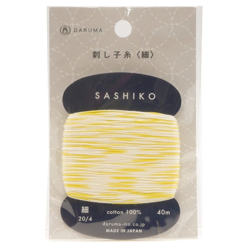 DARUMA Sashiko Thread (Fine) 2-Color Kasuri Card Wound Approx. 131.2