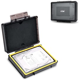 JJC 3.5 inch External Hard Drive Disk Case Portable Carrying Holder for Laptop PC 3.5" Hard Drive HDD SDD Bag Storage Case, Water-Resistant and Shockproof