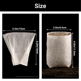 EnPoint 100pcs 5.90 x 6.29 Inch Non-Woven Plant Grow Bags