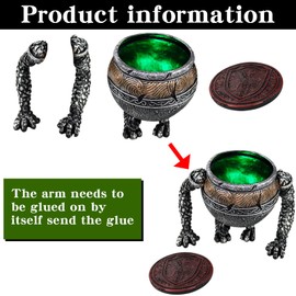 DEZEXHOM LED Pot Boy Iron Fist Alexander Figure 5 Color Changing Lights Lamp Figurines Resin Toys Home Office Bedroom Decoration