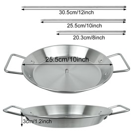 Al Pastor Skewer for Grill, Stainless Steel Vertical Skewer with 3 Removable Spikes (8”/10"/12”) Extra Large Gyro Pan for Tacos Al Pastor, Shawarma Smoker Oven Gyro BBQ Dishes