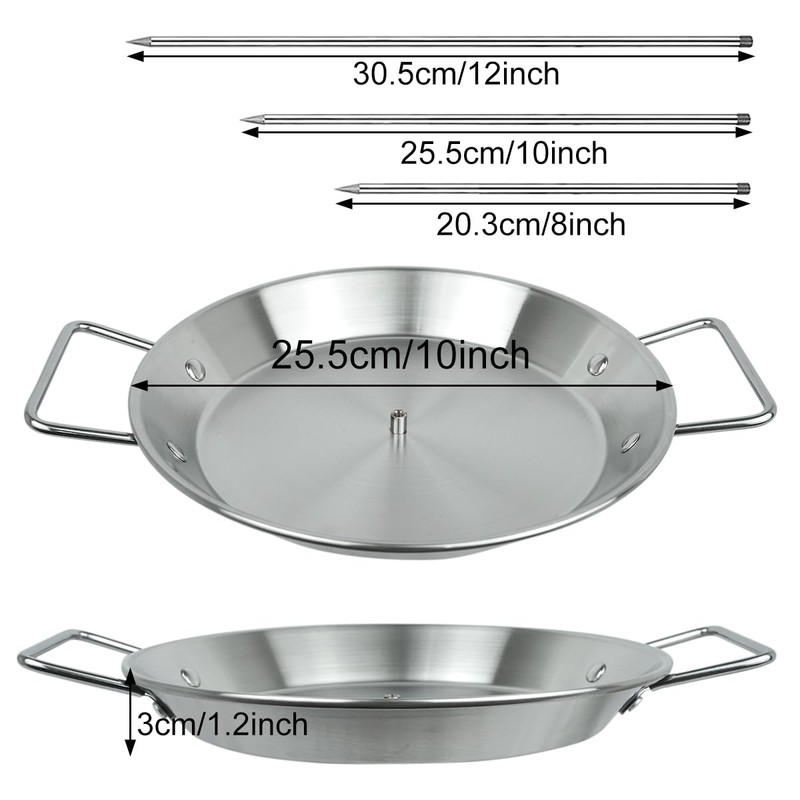 Al Pastor Skewer for Grill, Stainless Steel Vertical Skewer with