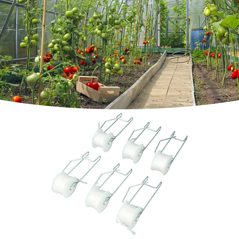 Tomato Support Hooks, 6PCS Greenhouse Tomato Roller Hooks Set Support