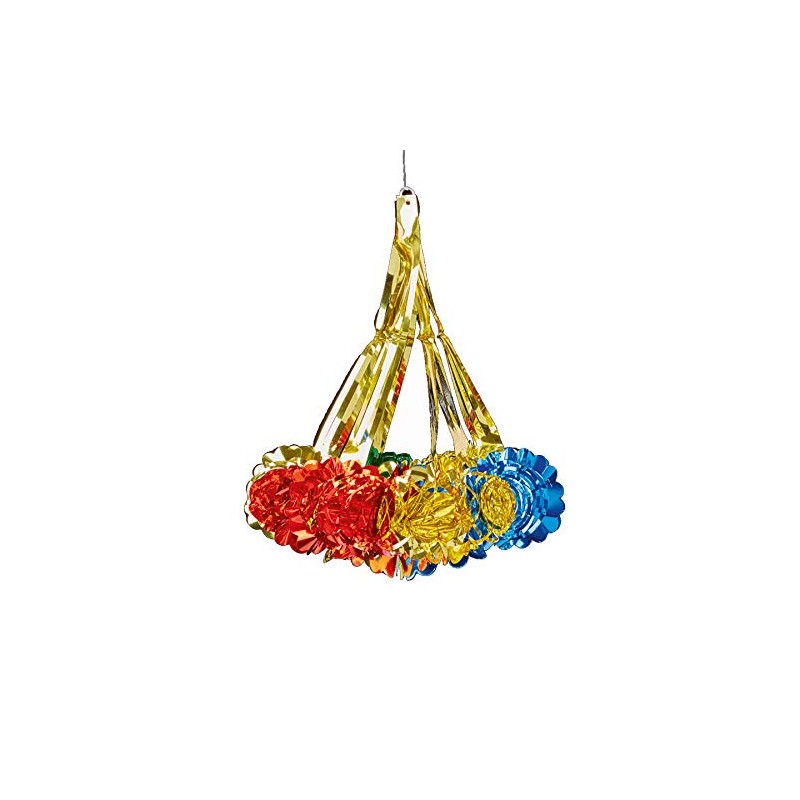 Davies Multi Colour Christmas 2 Tone Foil Ceiling Decorations -
