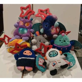 Russ Bum Bumz Complete Set of 7, Bum Bumz CosmicBumz Space Toys, Cosmic 3.5 Inch Clip-ons C