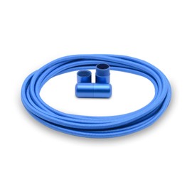 BETTER THREE Elastic Shoelaces for All Shoes Universal Round with Aluminium Clasp No Tying Necessary! Also Suitable for Children's Shoes - 100 cm Long 3 mm, blue