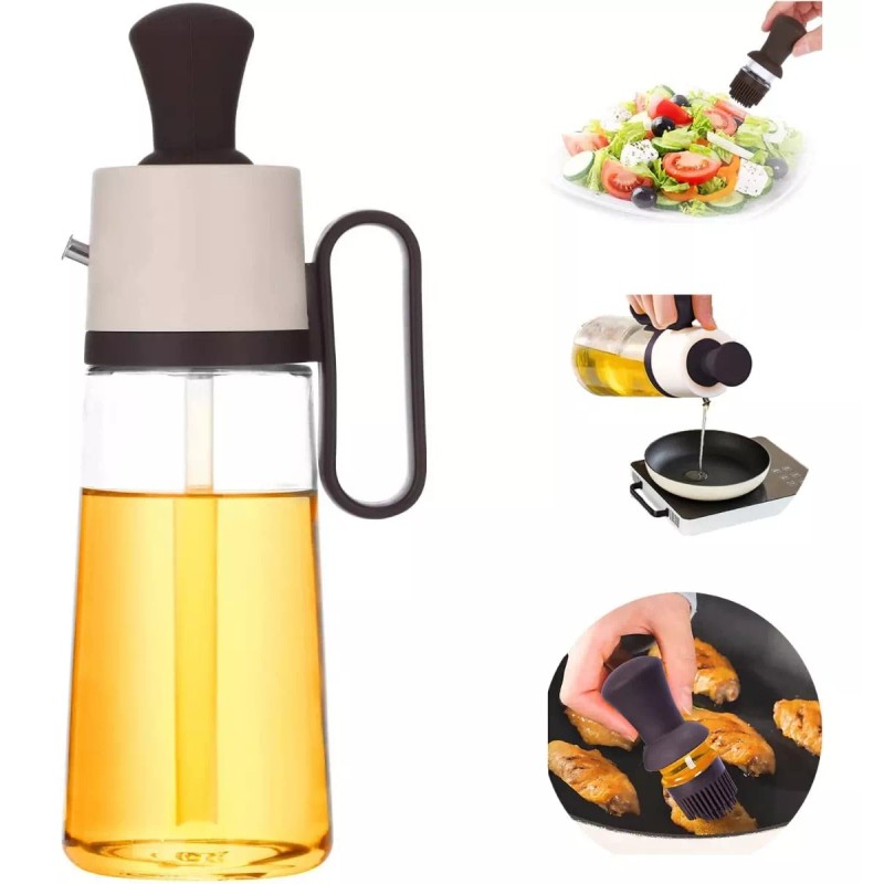 SARO STORE Aceitera Con Brocha Para Cocina 630ml