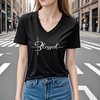 DANVOUY Blessed T-Shirt for Women Cute Graphic Tee Funny Casual