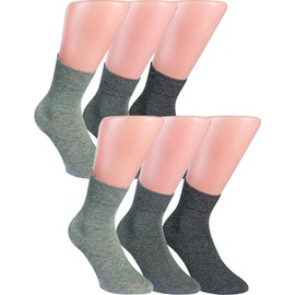 RS. Harmony Short socks for men, cotton quality soft edge, 6 pairs - anthracite and silver tones