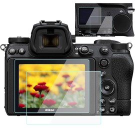 WH1916 z7ii z6ii Screen Protector Compatible for Nikon Z7ii Z6ii / Z7 Z6 Camera (2 Top & 2 LCD Screen), 9H Tempered Glass Anti-Bubble Anti-scratch