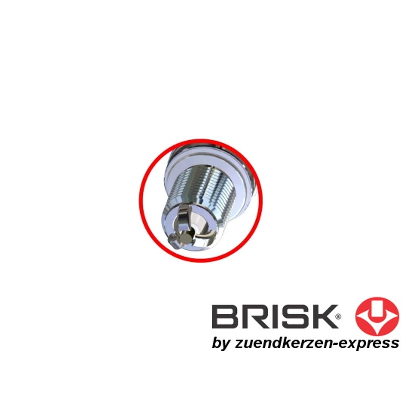 BRISK Extra DR15TC-1 1328 Spark Plugs, Pack of 4, Pack