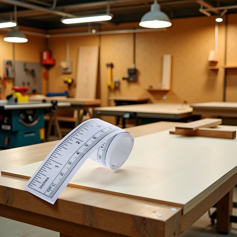 Self-Adhesive Measuring Tape, Double Scale Stick on Workbench Ruler, Sticky