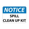 Aluminum Horizontal Metal Sign Multiple Sizes Notice Spill Clean up
