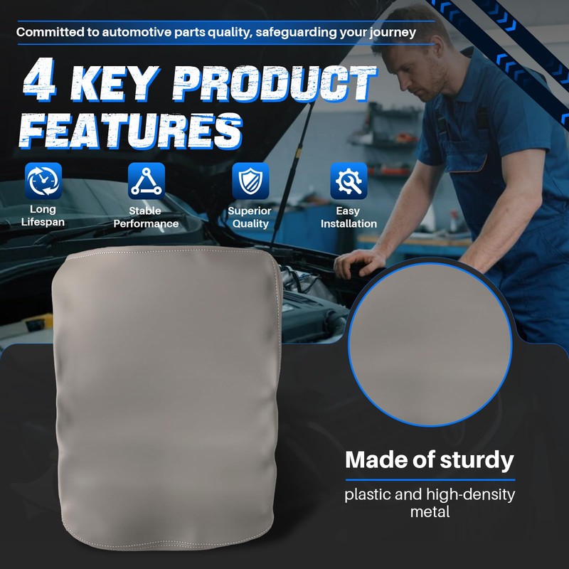 AUTOKAY Armrest Center Console Leather Synthetic Cover for Dodge Ram