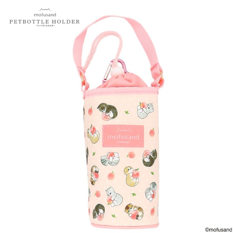 SHOBIDO MD43852 Mofusand Plastic Bottle Holder, Peach