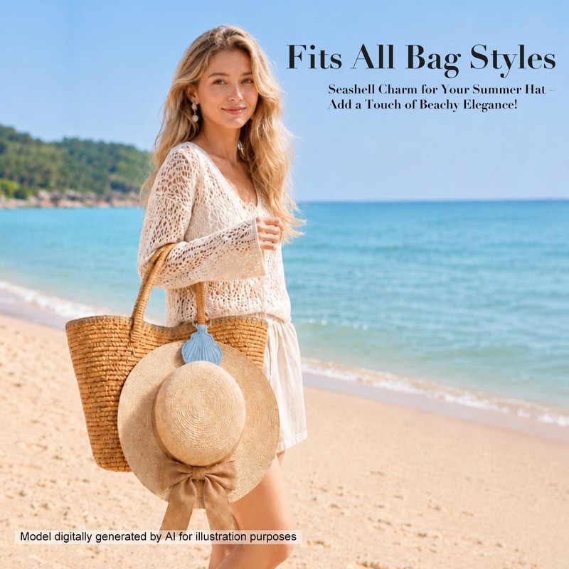 TABITORA Seashell Hat Clip for Travel, Hands-Free Hat Holder for
