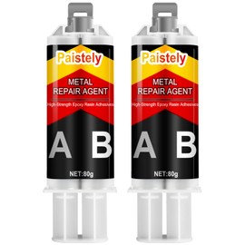 Metal Glue, Glue for Metal High Strength Bonds Metal to Metal (40g*2), Weld Metal Repair Glue, Metal Epoxy for Steel, Metal, Cast Iron