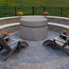 PATIOASIS Waterproof Fire Pit Cover Round 40''d x 24''h Grey