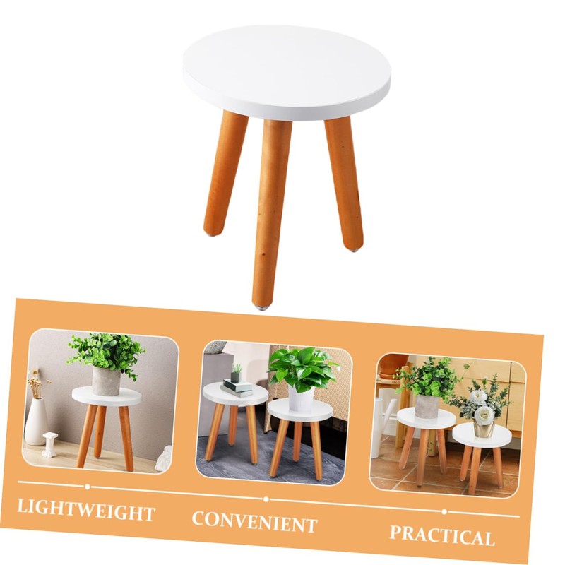 VICASKY Wooden Flowerpot Pedestal Stand Decorative Plant Display Stool for