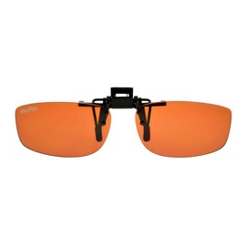ClipFlipz Rectangular Non-Polarised Medium/Copper Driving Clip On Flip Up Sunglasses M