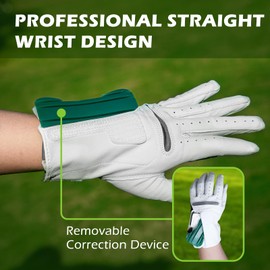 Golf Gloves Men, Removable Correction Golf Gloves Men Left Handed Golfer - Ideal for All Golfers (L)