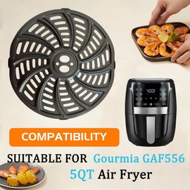 ALJ Air Fryer Tray for Gourmia GAF556/GAF536/GAF566 5QT Air Fryers, Premium Nonstick Air Fryer Grill Pan Crisper Plate Tray Insert Grate Rack Grid Shelf for Gourmia 5QT Air Fryers, Dishwasher Safe
