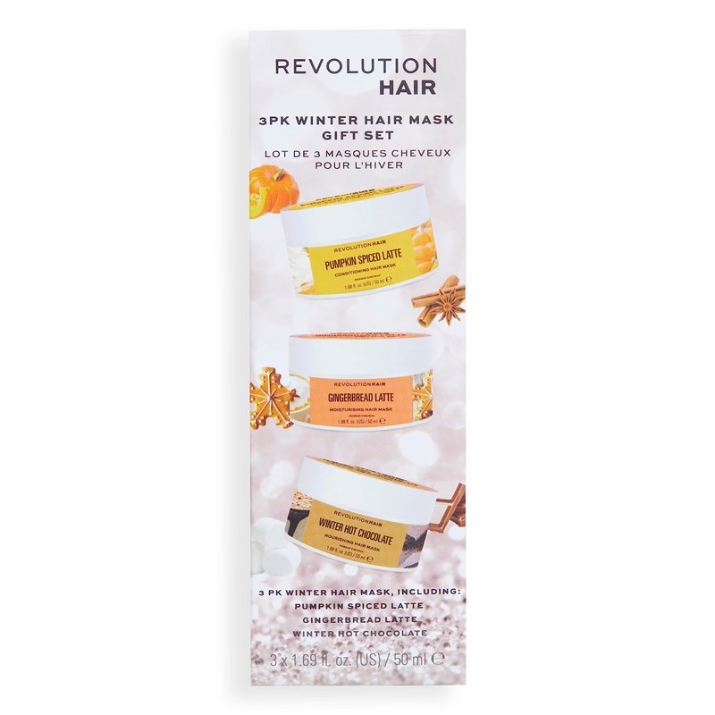 Revolution Haircare 3er-Pack Winter Haarmasken Geschenkset - 3 winterliche Haarmasken