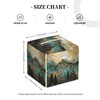Square Tissue Boxes(5.2"x5.2"x5.2"), Mountains Trees Landscape Sunrise Tissue Holder Decor