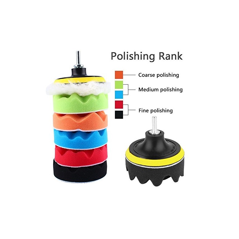7pcs Esponja de Pulidora de Coche Pulidoras para Coche Kit