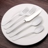 White Silverware Set, Bysta 20-Piece Stainless Steel Flatware Set, Kitchen