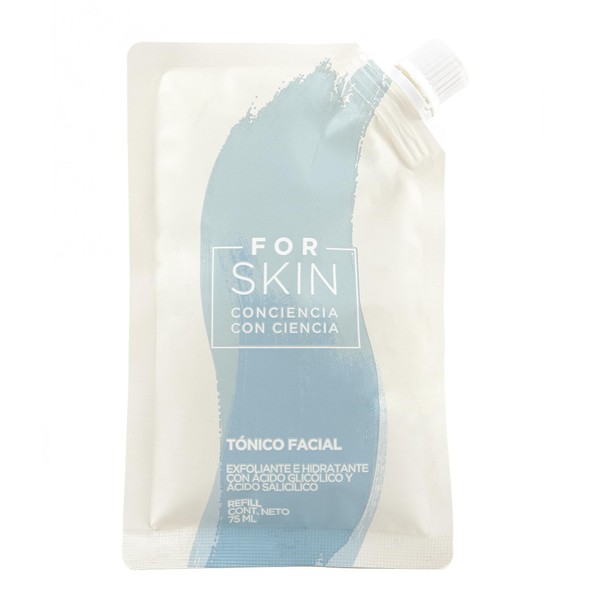 For Skin Tónico facial exfoliante 75 ml | con ácido