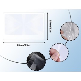 KAPSING Pack of 4 Pocket Magnifier Reading Magnifying Glass Credit Card Size Magnifying Glass Small Reading Aid for Seniors (300% Magnifying Glass Lens)