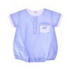 Carriage Boutique Baby Boy Hand Embroidered Creeper Romper - Blue