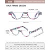 EYEURL Half Frame Reading Glasses for Women-4 Pack Blue Light