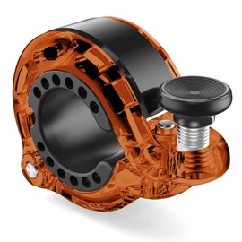 Topcrown Bike Bell, Aluminum Alloy Bicycle Bells for Adults Kids Max 110 dB, Bike Horn Fit 22.2-31.8 mm Handlebar for Mountain Road Bike Scooter Ebike (Amber)