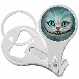 Cheshire Cat Wonderland Nail Clippers Plus Bottle Opener Keychain