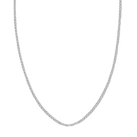 Savlano 925 Sterling Silver 1.5mm Italian Solid Flat Mariner Link Chain Necklace For Men & Women - Made in Italy Comes With a Gift Box (20, 1.5mm)