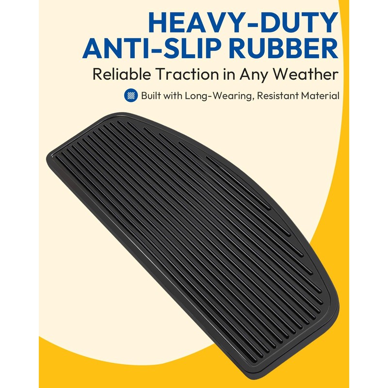 Front Footboard, Rubber Insert Rider Footboard Floorboard Foot Peg Footrest
