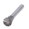 Inverted Cone Burr File, Double Cut Rotary Burr, Inverted Cone