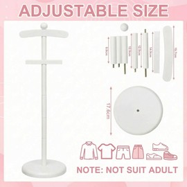 Baby Clothes Display Stand Wooden Baby Shower Clothes Rack, White