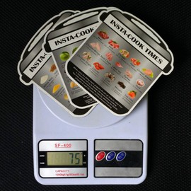 Insta-Cook Times Magnetic Memo Sticker, Cooking Schedule Quick Reference Guide Cheat Sheet with Food Images for Electric Pressure Cookers