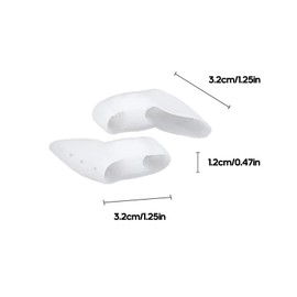 Pinky Toe Separators, 6 Pairs Gel Toe Protectors for Overlapping Toes, Ruffled Pinky Toes, Small Toe Separators for Friction, Blister Removable Medium Baffle