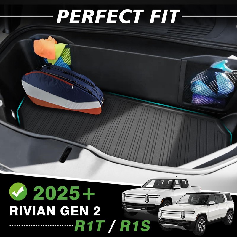 BestEvMod Gen2 Frunk Mat Compatible with Rivian R1T R1S Gen