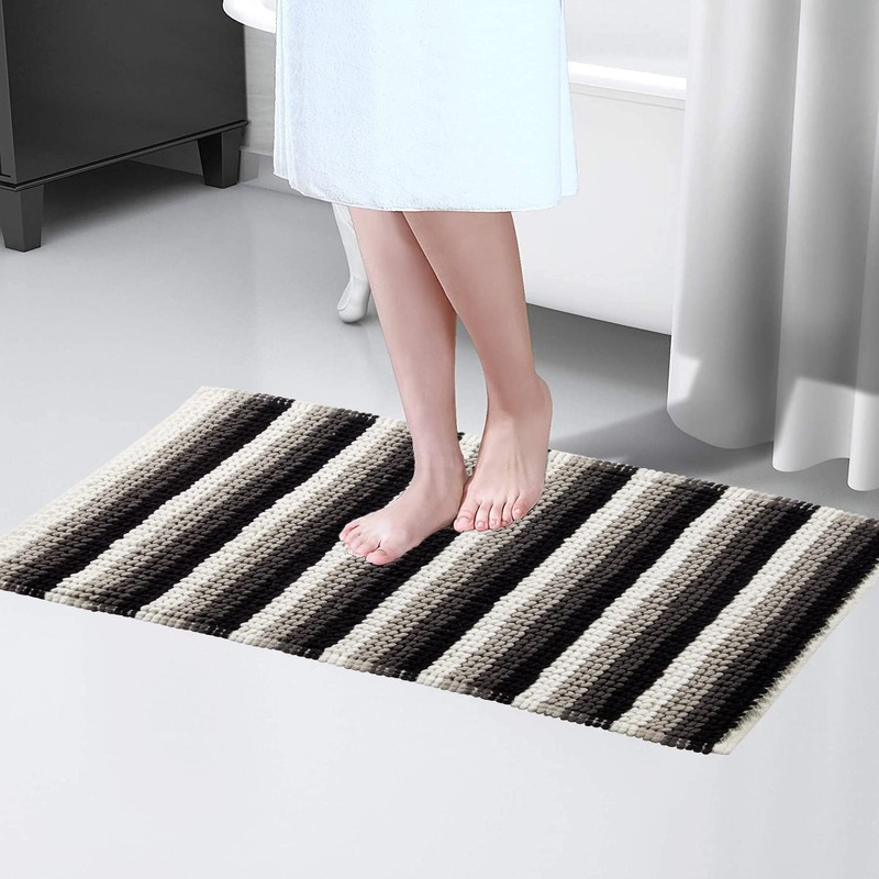 Olivia Rocco Padstow Stripe Bathmat Comfort To Your Bathroom Super
